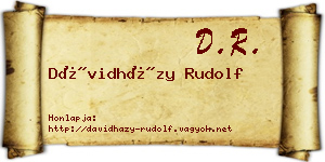 Dávidházy Rudolf névjegykártya